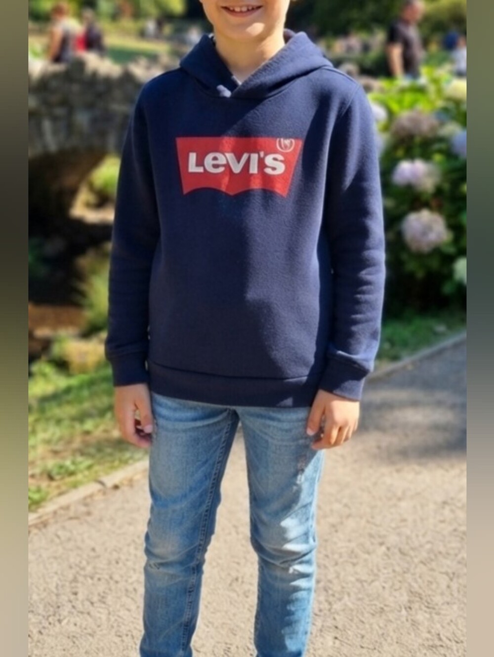 Levi's Boy's Blue Sweatshirt Hoodie Iconic Style